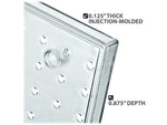 Azar 24" x 24" Pegboard 7-Pocket Wall Brochure Holder, Clear, Each (700675)