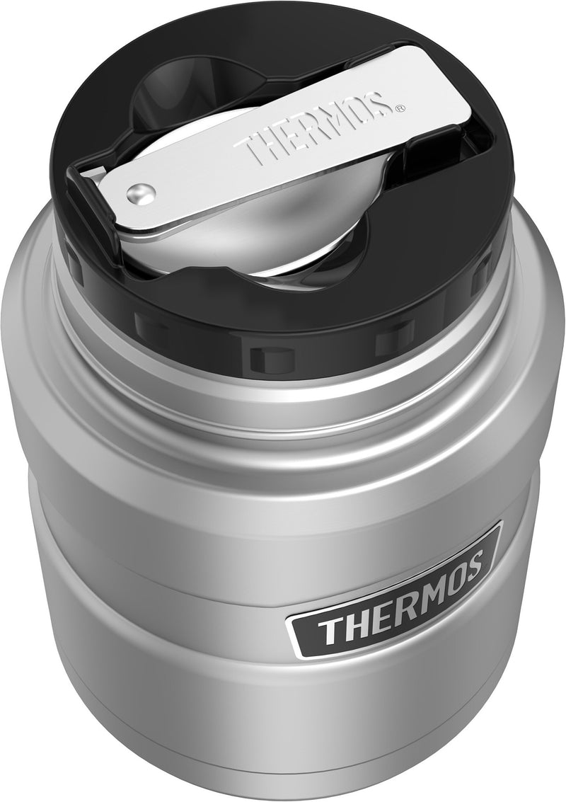 Thermos King Stainless Steel Insulated Food Jar, Stainless, 16 oz. (EASK3000MSTRI4)