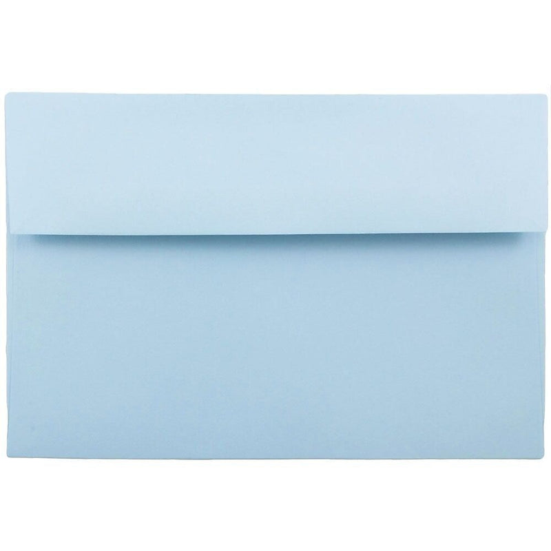 JAM Paper A8 Booklet Envelope 5 1/2" x 8 1/8", Baby Blue, 100/Pack (155630d)