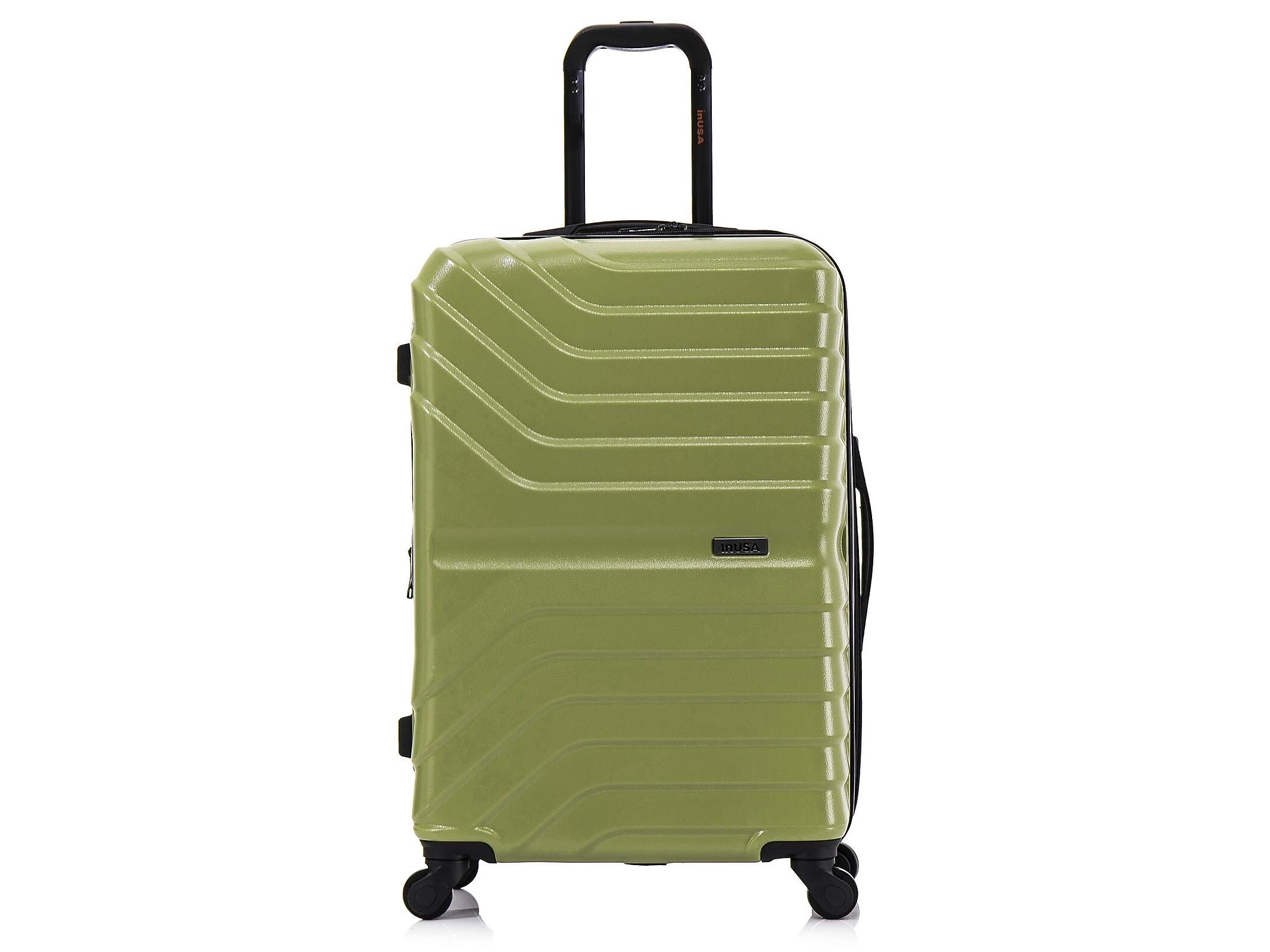 InUSA Aurum 27.98" Hardside Suitcase, 4-Wheeled Spinner, Green (IUAUR00M-GRN)