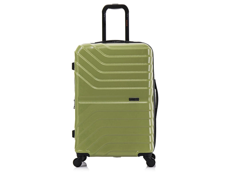 InUSA Aurum 27.98" Hardside Suitcase, 4-Wheeled Spinner, Green (IUAUR00M-GRN)