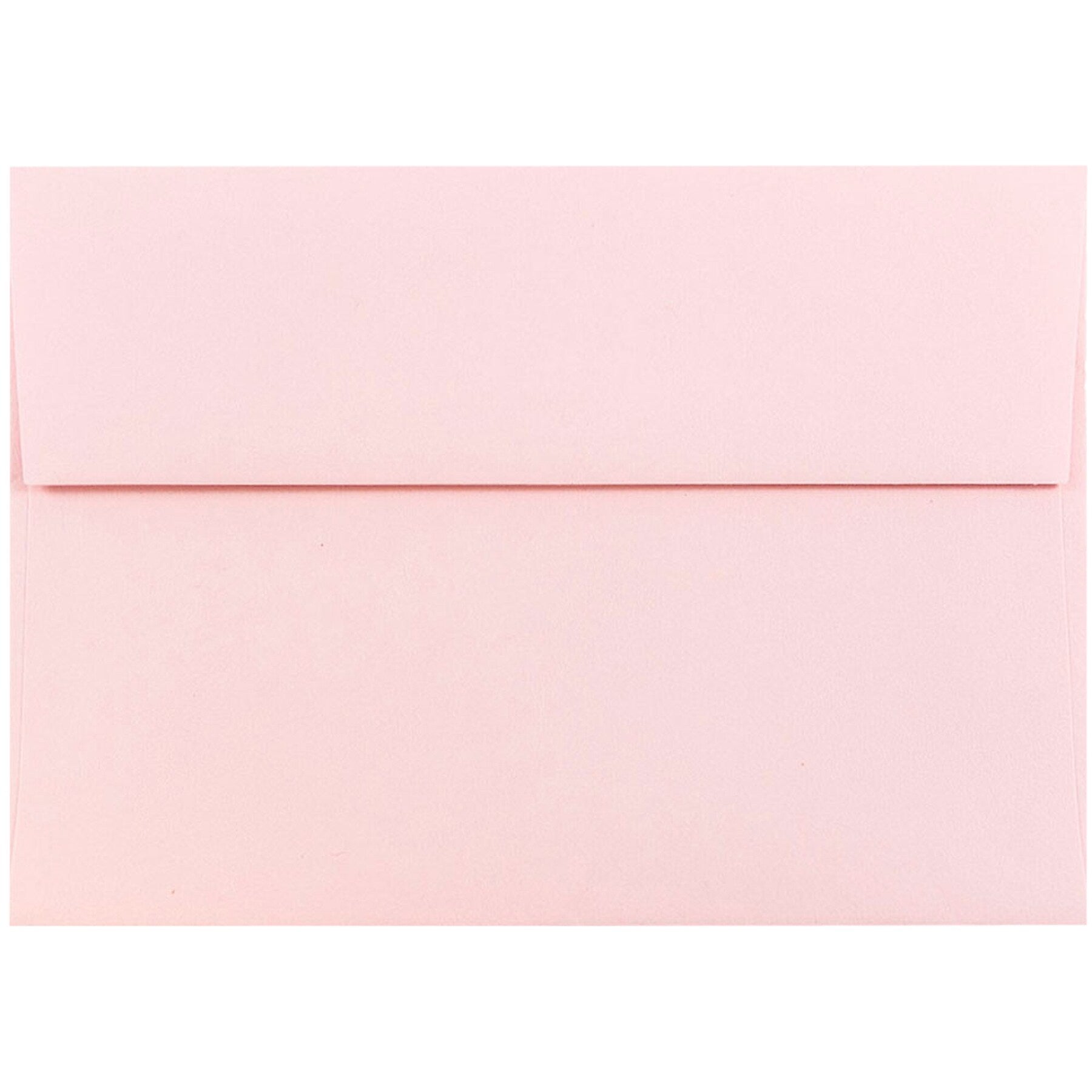 JAM Paper A7 Booklet Envelope 5 1/4" x 7 1/4", Baby Pink Pastel, 100/Pack (155627d)