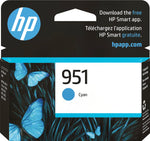 HP 951 Cyan Standard Yield Ink Cartridge, Prints Up to 700 Pages (CN050AN#140)
