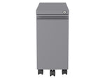 Hirsh 2-Drawer Mobile Vertical File Cabinet, Letter/Legal Size, Lockable, 21.75"H x 10"W x 19.88"D, Arctic Silver (24045)