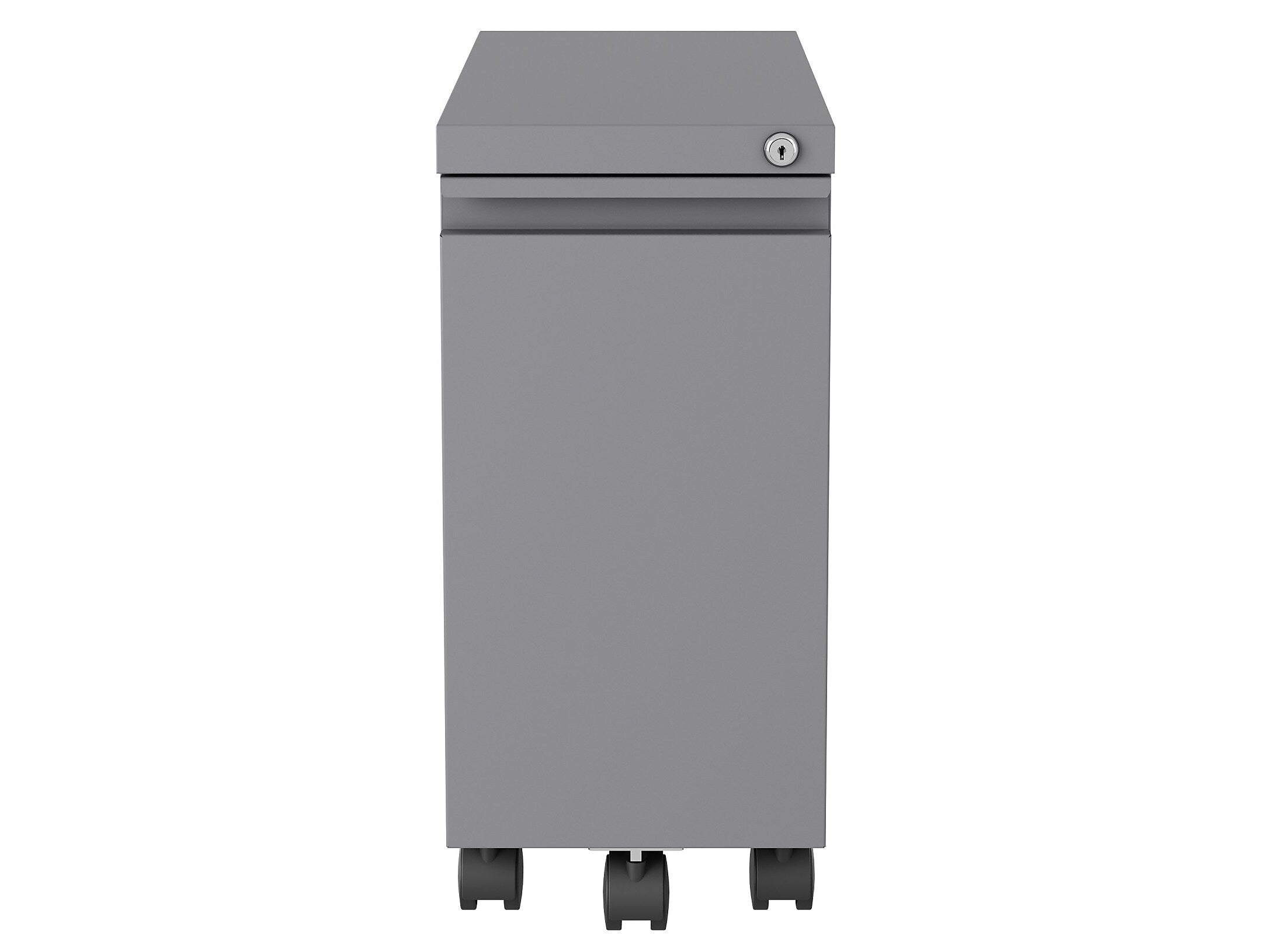 Hirsh 2-Drawer Mobile Vertical File Cabinet, Letter/Legal Size, Lockable, 21.75"H x 10"W x 19.88"D, Arctic Silver (24045)