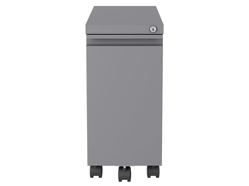 Hirsh 2-Drawer Mobile Vertical File Cabinet, Letter/Legal Size, Lockable, 21.75"H x 10"W x 19.88"D, Arctic Silver (24045)