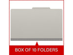 Medical Arts Press Pressboard Classification Folder, 1 Divider, 2" Expansion, Legal Size, Gray, 10/Box (DV-T52-14-3GRY)