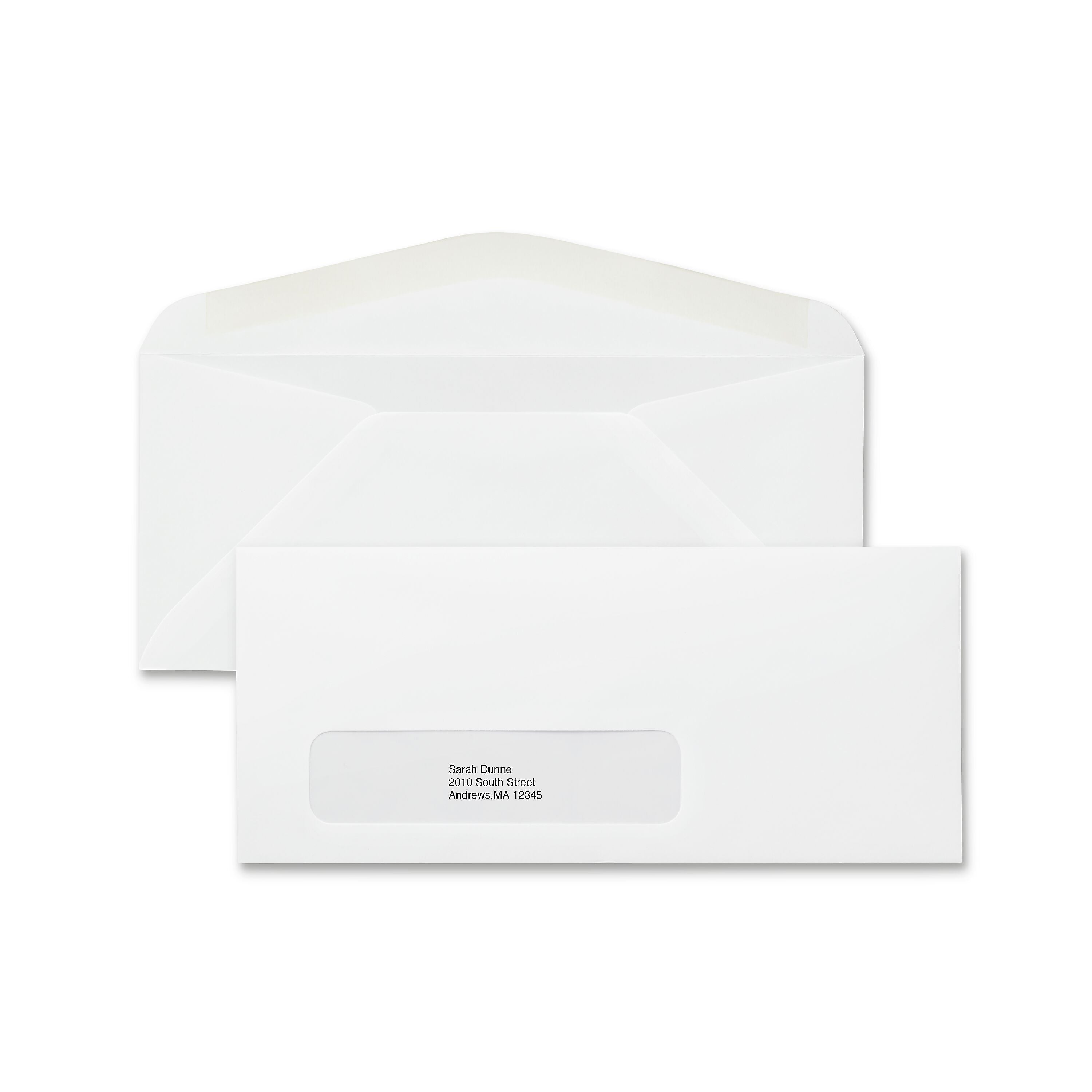 Staples Gummed #9 Business Envelope, 3 7/8" x 8 7/8", White Wove, 500/Box (351470N)