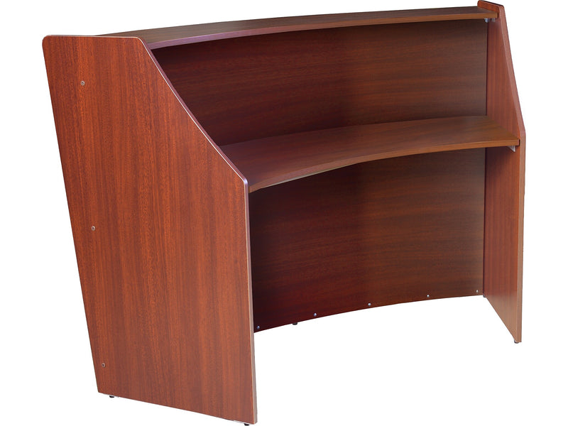 Regency Marque 72"W Curved Reception Desk Workstation, Cherry (77290CH)