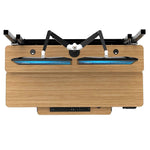 VersaDesk Foundry Bench 60"W Electric Rectangular Adjustable Standing Desk, Bamboo/Black (FB6030-BNB-APP)