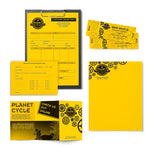 Astrobrights 8.5" x 11" Color Multipurpose Paper, 24 lbs., Solar Yellow, 500 Sheets/Ream, 10/Ream (22531/21538CT)