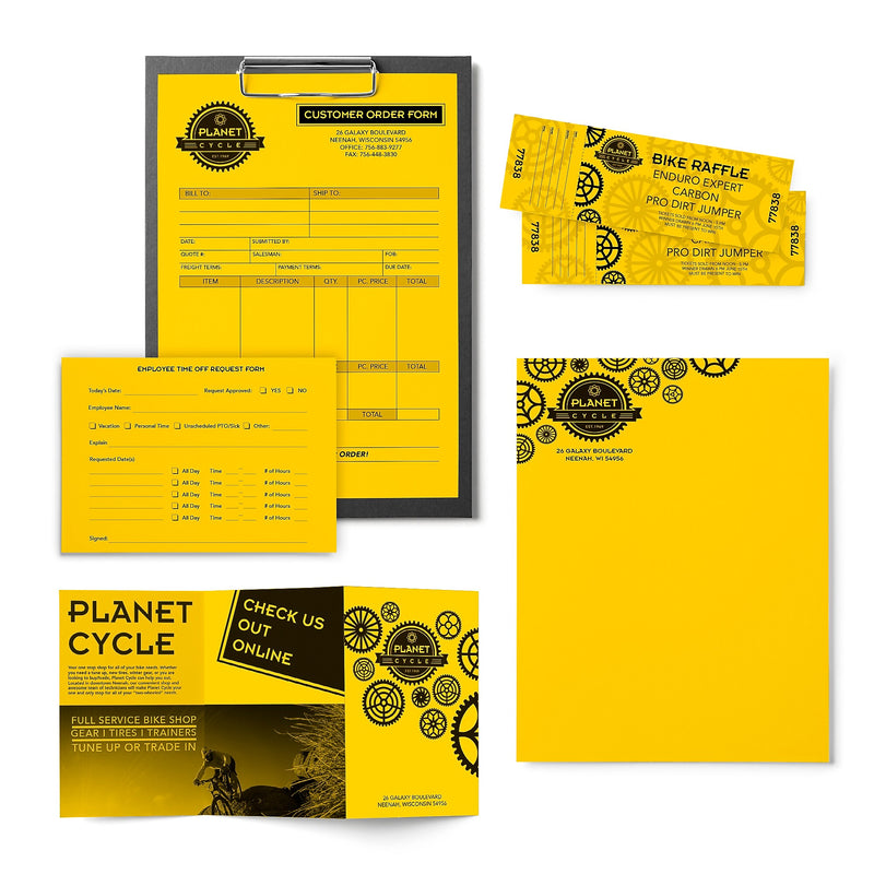 Astrobrights 8.5" x 11" Color Multipurpose Paper, 24 lbs., Solar Yellow, 500 Sheets/Ream, 10/Ream (22531/21538CT)