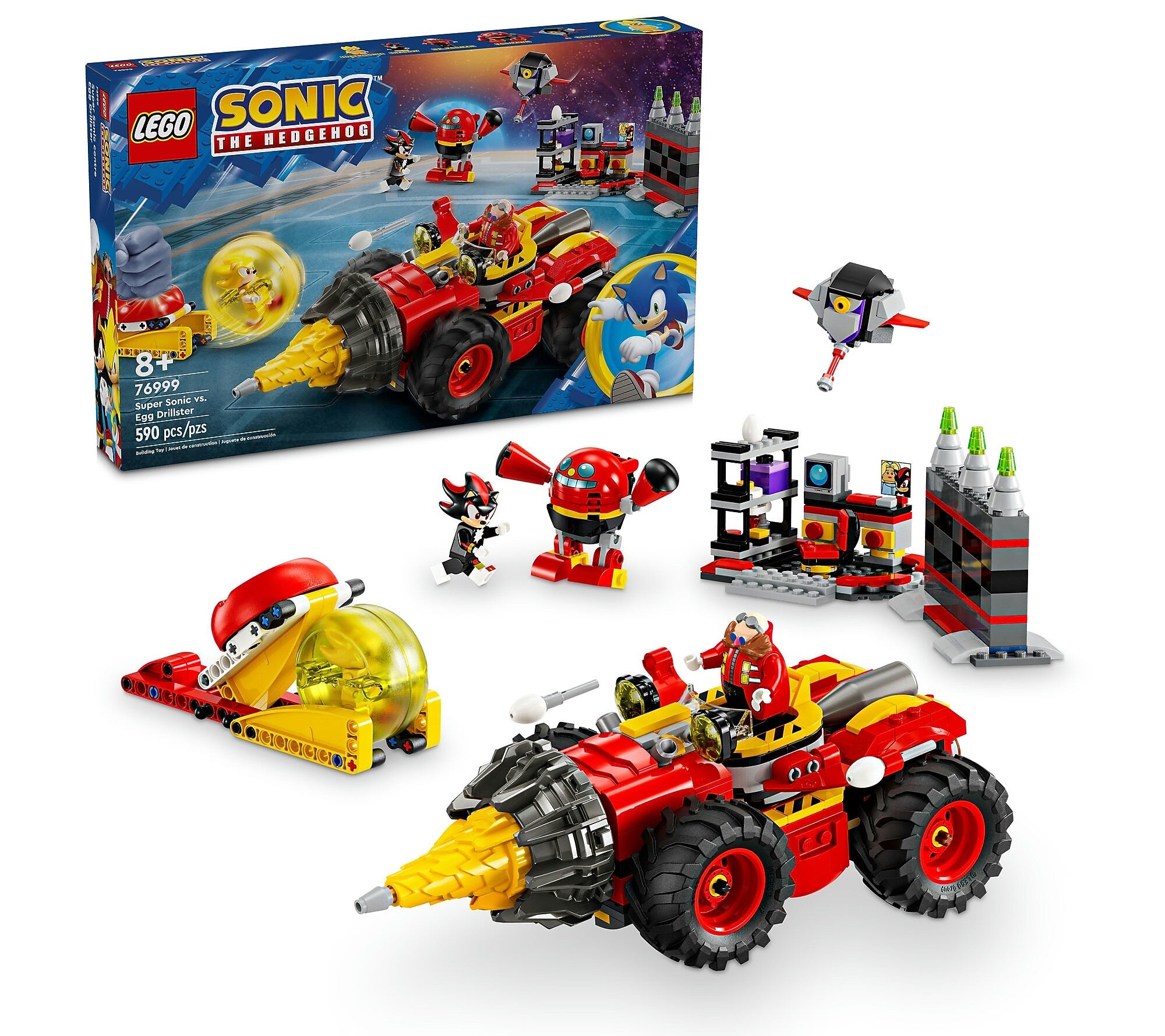 LEGO Sonic Super Sonic vs. Egg Drillster, 590 Pieces (76999)