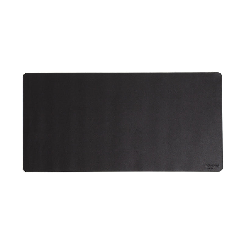 Smead Medium Vegan Leather Anti-Slip Desk Pad, 31.5" x 15.7", Charcoal (64833)