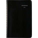 2026 AT-A-GLANCE DayMinder 5" x 8" Daily Planner, Faux Leather Cover, Black (SK46-00-26)