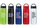 Baudville Luminous Plastic Water Bottle, 26 oz., 5/Pack (1370878MPK531)