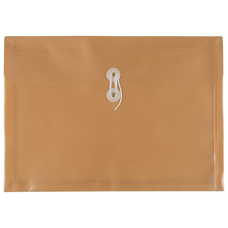 JAM Paper Premium Plastic Document File, 1 Pocket, Legal, Gold, 3/Pack (235438983ax3)