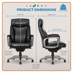 La-Z-Boy Arcadian Ergonomic Bonded Leather Swivel Executive Chair, Black (60009)