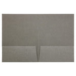 JAM Paper Two-Pocket Linen 2 Pocket Cardstock Presentation Folder, Gray, 25/Pack (386LGYA)