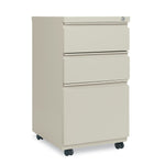 Alera 3-Drawer Mobile Vertical File Cabinet, Letter Size, Lockable, 28"H, Putty (ALEPBBBFPY)