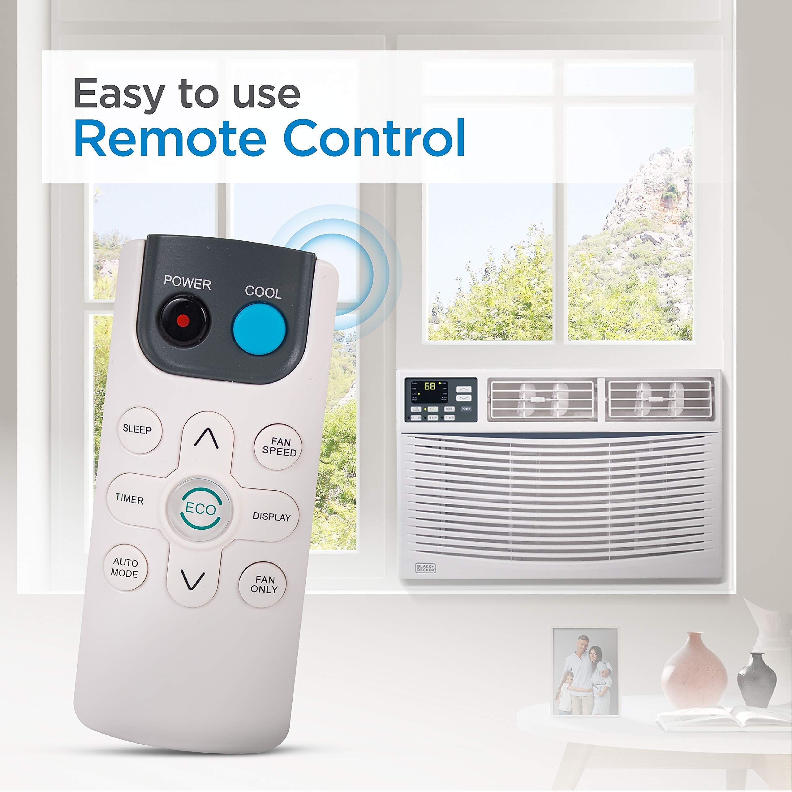 Black & Decker 115-Volt 8,000 BTU Window Air Conditioner with Remote, White, (BWAC08WTB)