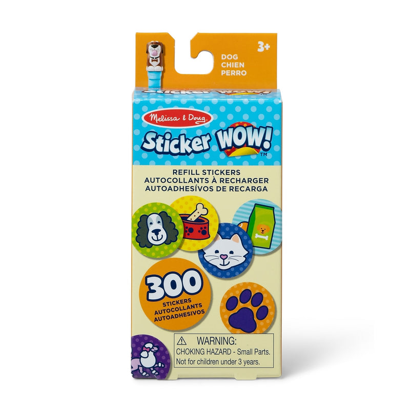 Melissa & Doug Sticker WOW! Refill Stickers Dog, Assorted Colors, 300 Stickers/Box, 8 Boxes/Pack (50332)