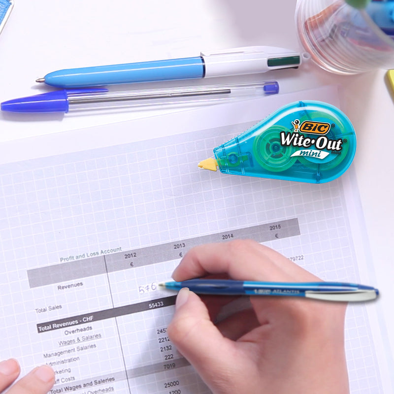 BIC Wite-Out Mini Correction Tape, White, Dozen (WOTM11-WHI)