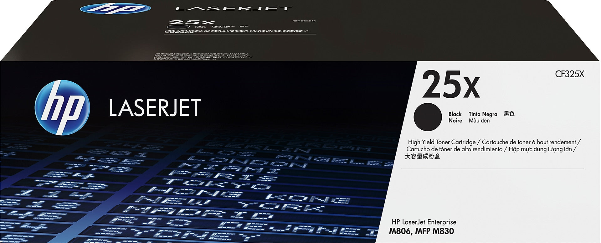 HP 25X Black High Yield Toner Cartridge Pages, Prints Up to 34,500 Pages (CF325X)