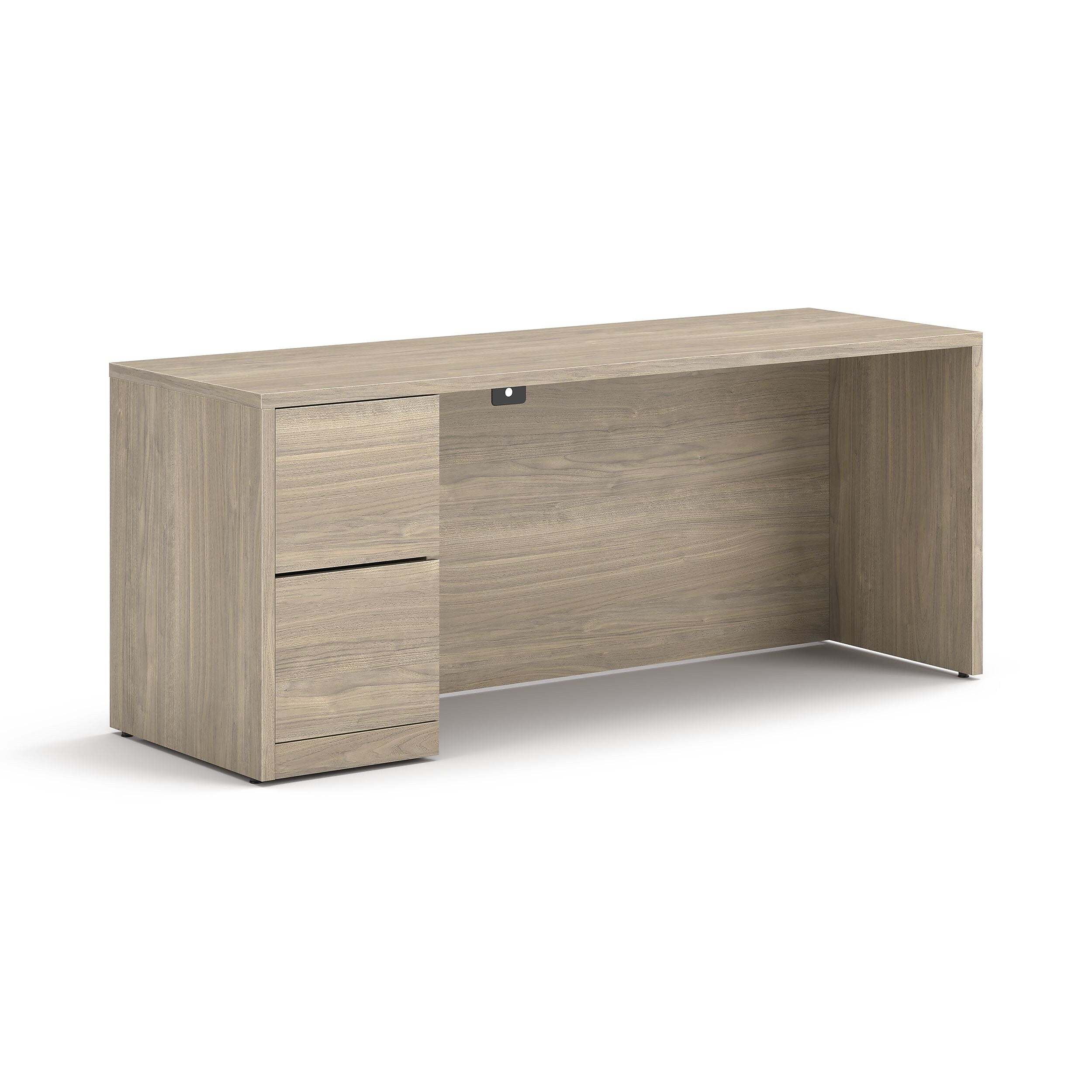 HON 10500 Series 72"W Left Pedestal Credenza, Kingswood Walnut (HON105904LLKI1)