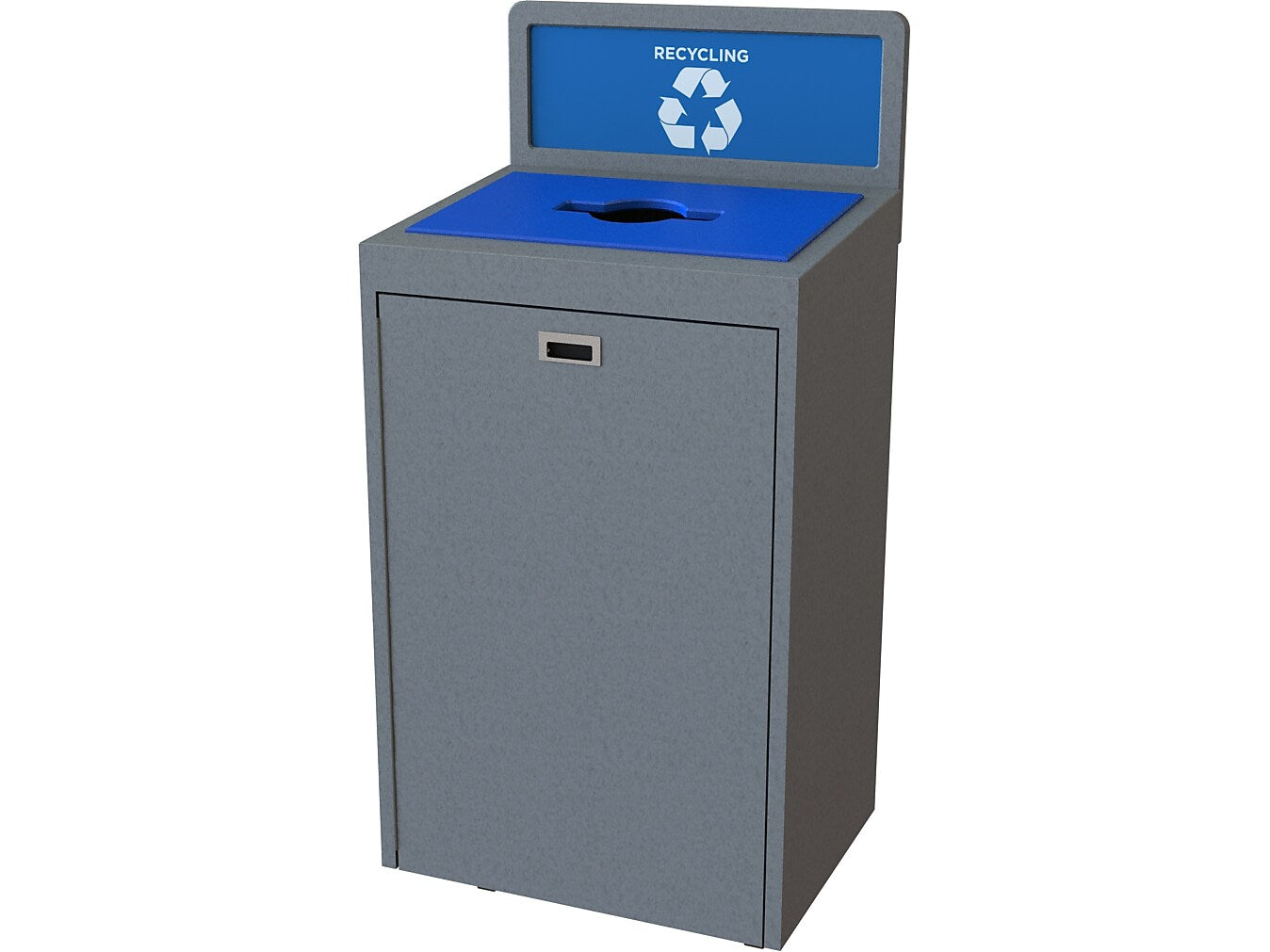 CleanRiver TIM Plastic Recycling Bin, 36 Gallon, Gray (TIM36-1-R-GY)