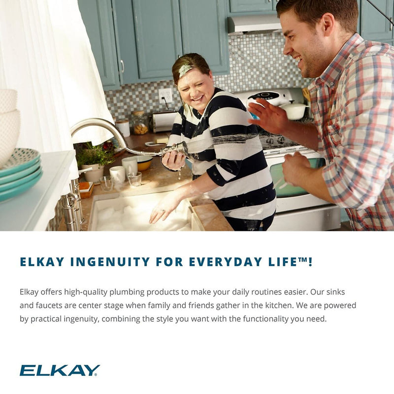 Elkay Gourmet 19" Single Basin Drop In Stainless Steel Kitchen Sink (LRADQ1918650)