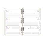 2026 Blue Sky Bespoke Letterpress Cream Hearts 5" x 8" Calendar Year Weekly & Monthly Planner, Plastic Cover (156228)