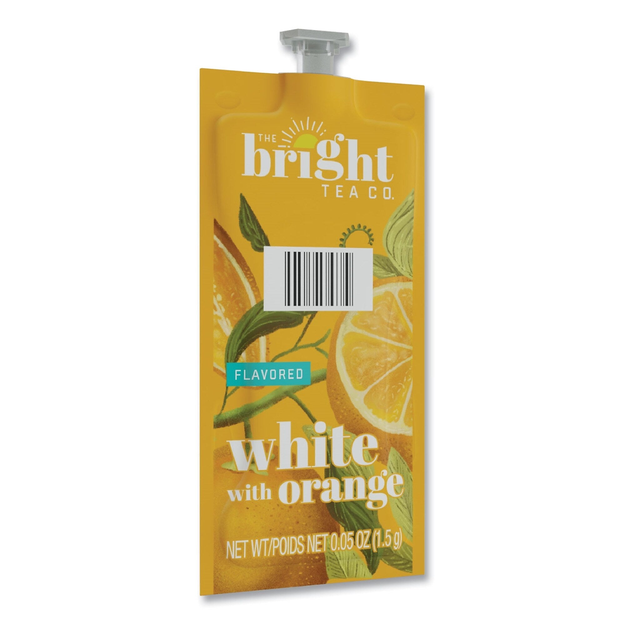 FLAVIA The Bright Tea Co. White with Orange Tea Freshpack, White with Orange, 0.05 oz Pouch, 100/Carton