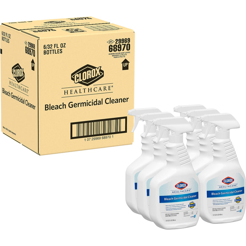 Clorox Healthcare Bleach Germicidal Cleaner Spray, Unscented, 32 oz., 6/Carton (CLO 068970CT)