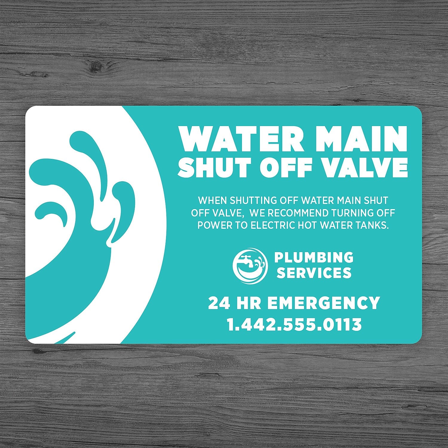 1-Color Weather Resistant Label, Rectangle, 3" x 5", Qty 500