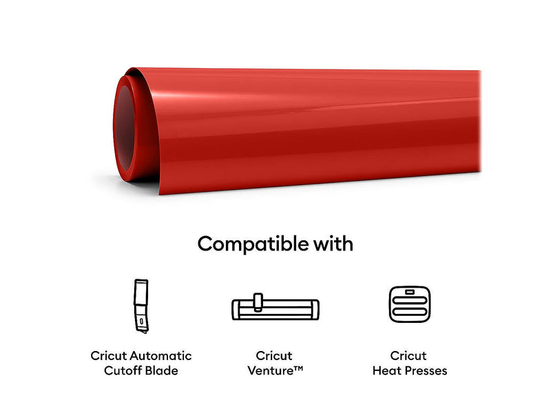 Cricut Smart Iron-On Die Cutting Crafting Roll, Red (2008993)