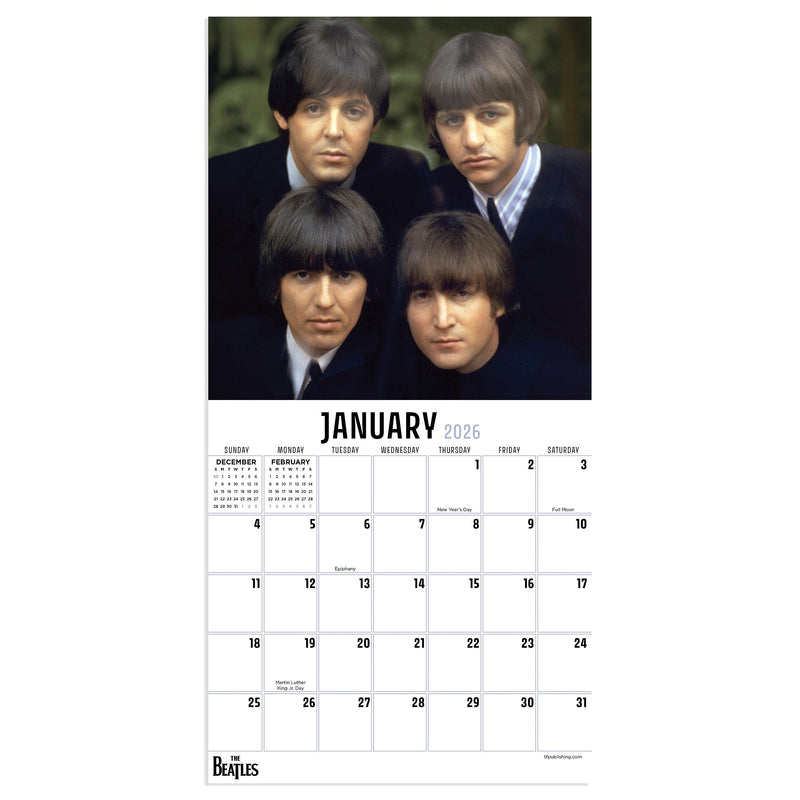 2026 TF Publishing 12" x 17" TF Publishing 7" x 7" The Beatles Mini Calendar 26-2101