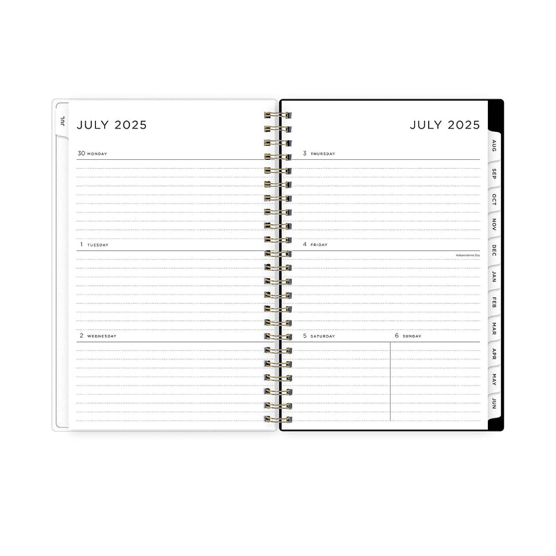 2025-2026 Blue Sky Leopard 5" x 8" Academic Year Weekly & Monthly Planner, Plastic Cover, Multicolored (149047-A26)