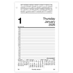 2026 AT-A-GLANCE 8" x 5" Daily Desk Pad Calendar Refill Pages, White/Black (E458-50-26)