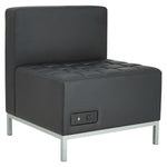 Alera®,  QUB Series Sectional, Powered Armless L, Black