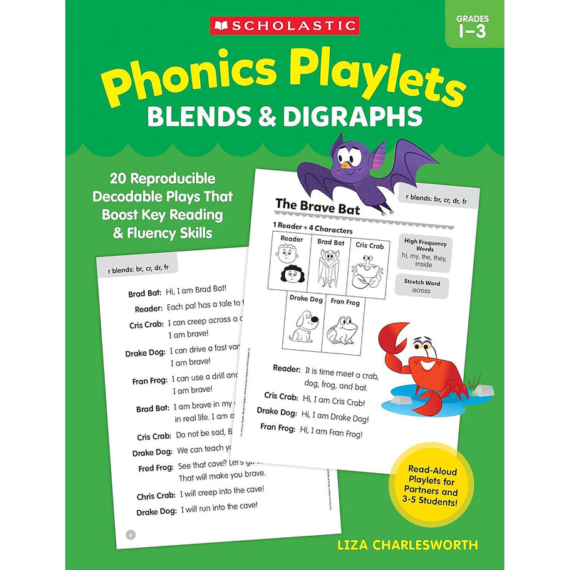 Scholastic Teaching Solutions Phonics Playlets: Blends & Digraphs Activity Book (SC-9781546155348)