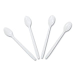 AmerCareRoyal Plastic Tea Spoons, 7.87", White, 1,000/Carton (RPPP2303W)