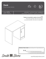 South Shore Axess 34"W Small Desk, Pure White (7250075)