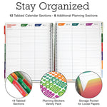 2025-2026 Global Printed Products Deluxe Tree Seasons 8.5" x 11" Academic Weekly & Monthly Teacher Planner, Plastic Cover
