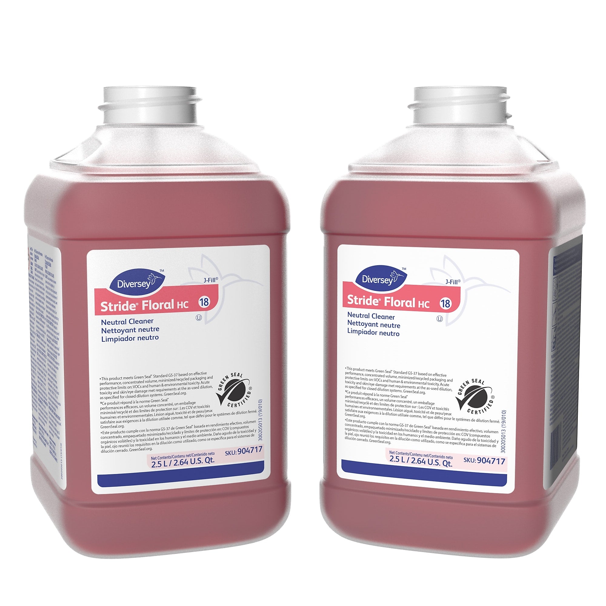Stride HC Floor Cleaner, Floral, 84.5 Oz., 2/Carton (904717)