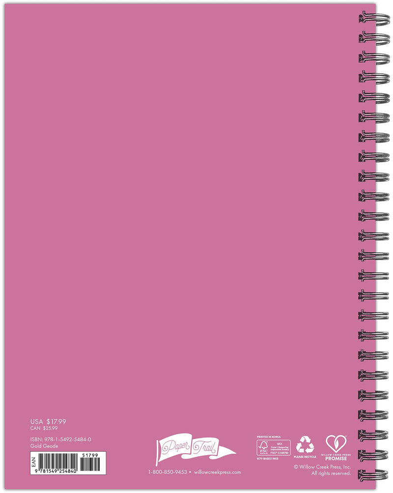 2025-2026 Willow Creek Gold Geode 6.5" x 8.5" Academic Year Weekly & Monthly Planner, Multicolored (54840)
