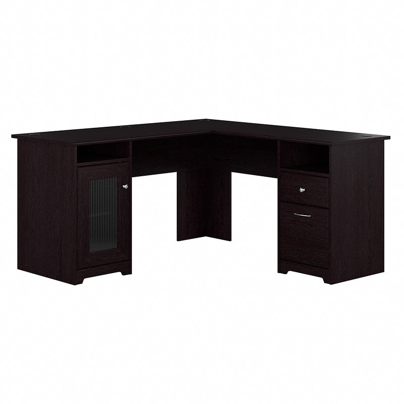 Bush Furniture Cabot 60"W L Shaped Computer Desk with Storage, Espresso Oak (WC31830K)