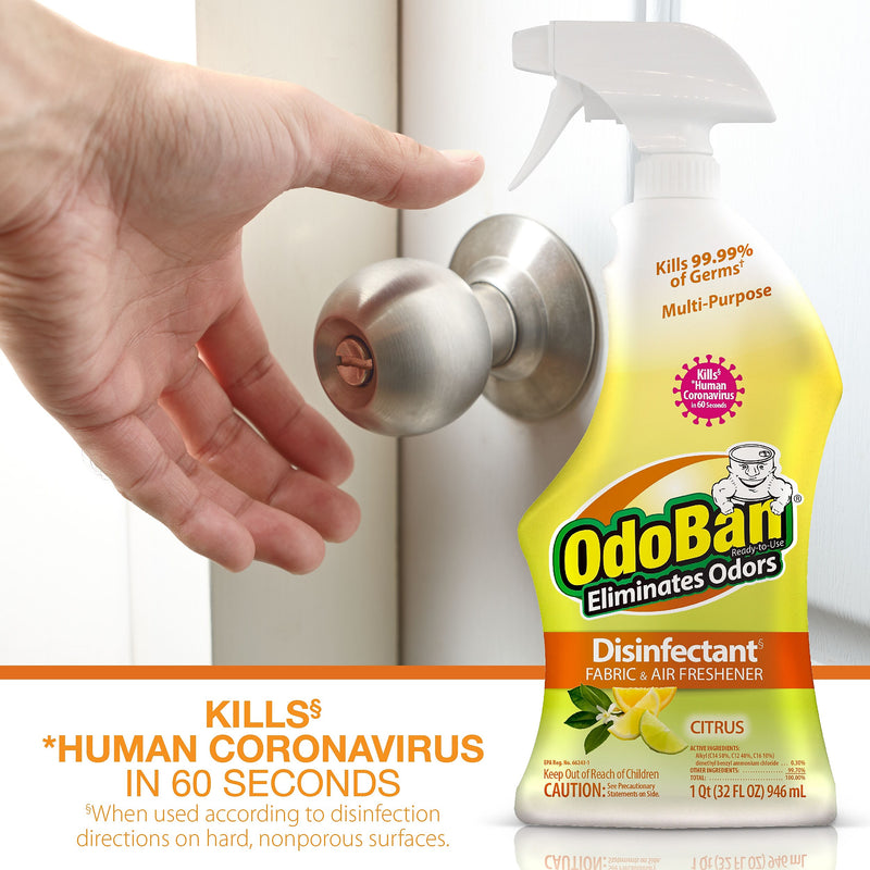 OdoBan Air Freshener & Deodorizer Spray, Citrus Scent, 32 oz. (910601-Q6)