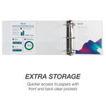 Samsill Titan Heavy Duty  6" View Binder, D-Ring, Made in USA, White (16427)