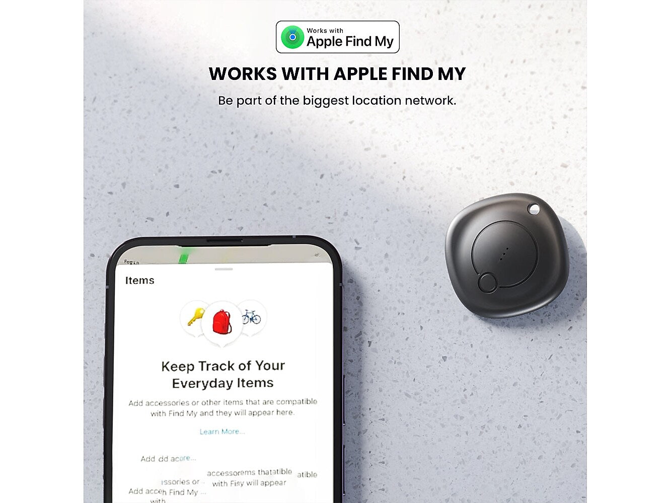 JOURNEY LOC8 Bluetooth Tracker, Black (JSTTBK)